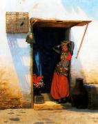 Jean Leon Gerome Woman of Cairo at her Door Germany oil painting artist